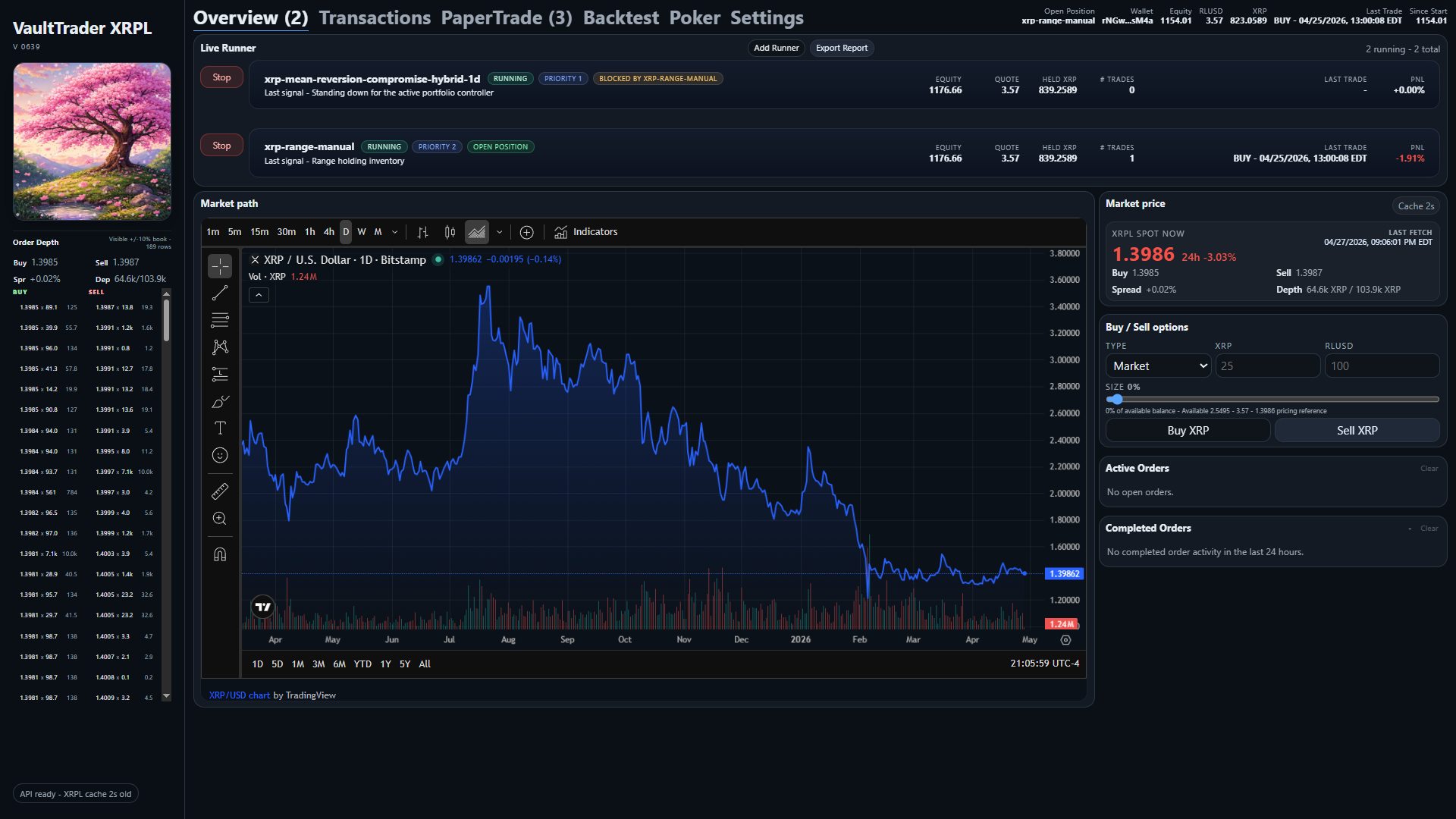 VaultTrader XRPL screenshot 1